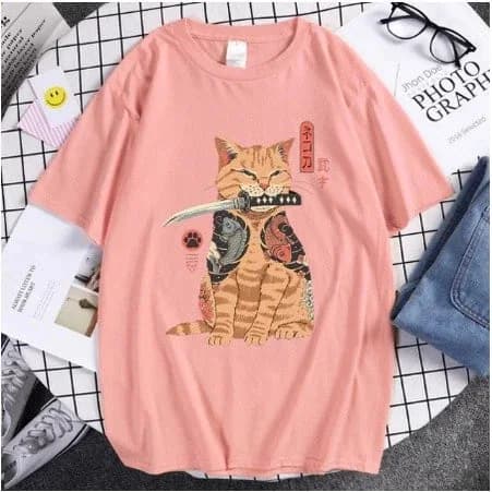 Miniatura 2 de Camiseta - Unissex Gatinho Katana
