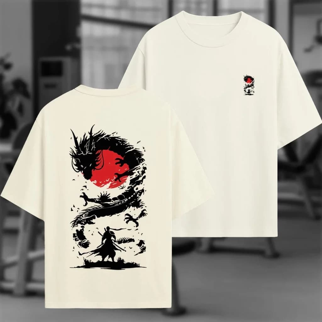 Miniatura 3 de Oversized Samurai e Dragão