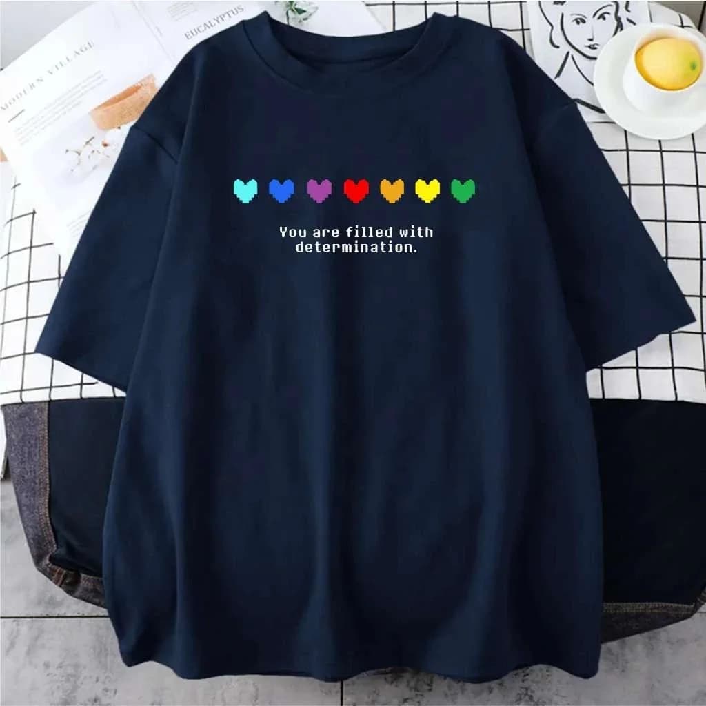 Miniatura 3 de Camiseta Algodão Undertale Youre Filled With Determination Unissex 100% algodão BearStreetwear