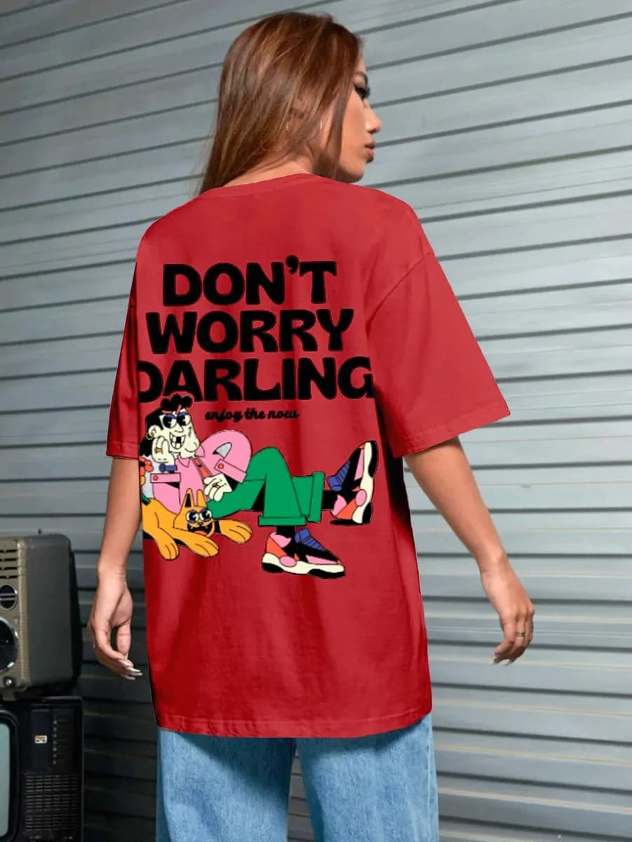 Miniatura 2 de Camiseta Rabisco Darling Casual T Shirt Tumblr Enjoy The New