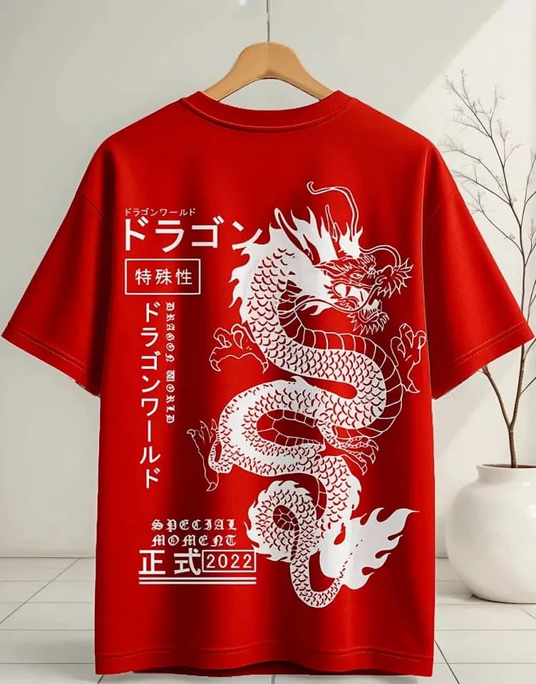 Miniatura 1 de Oversized Masculina Streetwear Dragão