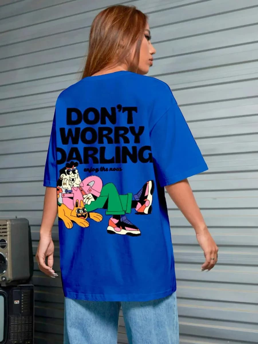 Imagem principal de Camiseta Rabisco Darling Casual T Shirt Tumblr Enjoy The New