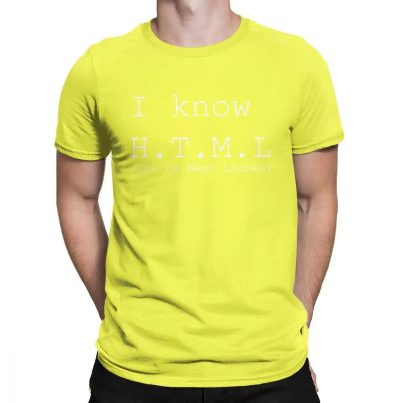 Camiseta Geek Nerd I Know HTML Silicon Valley Aviato Hooli Algodão Masculina
