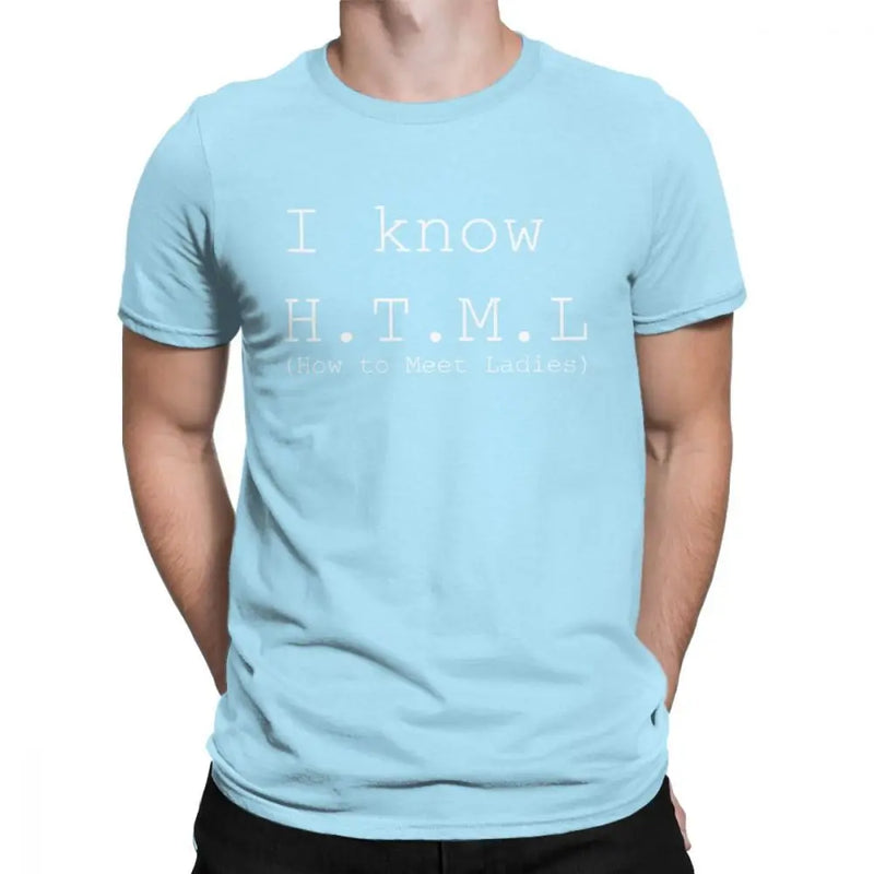 Camiseta Geek Nerd I Know HTML Silicon Valley Aviato Hooli Algodão Masculina