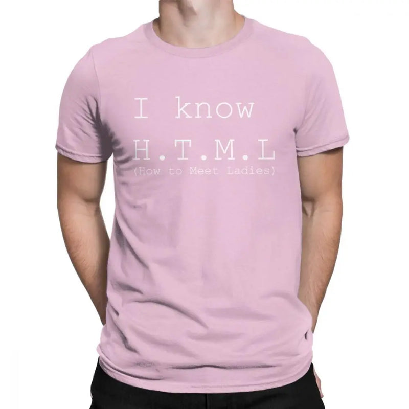 Camiseta Geek Nerd I Know HTML Silicon Valley Aviato Hooli Algodão Masculina