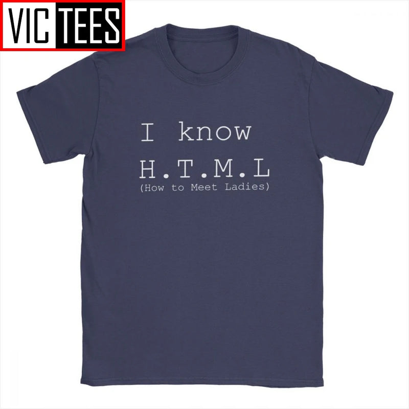 Camiseta Geek Nerd I Know HTML Silicon Valley Aviato Hooli Algodão Masculina