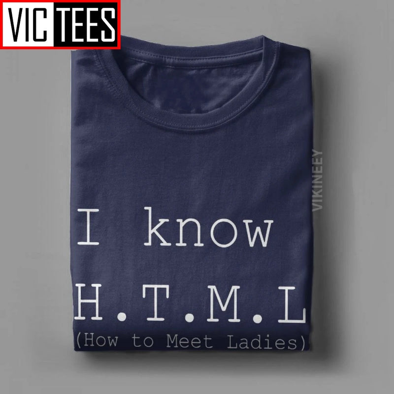 Camiseta Geek Nerd I Know HTML Silicon Valley Aviato Hooli Algodão Masculina