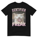 Camiseta Unissex Certified Freak Gato Divertida Opium Moda Grandes Tamanhos