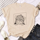 Camiseta Feminina Arale Estilo Japonês Casual Harajuku Solta