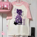 Camiseta Feminina Mitsuri Anime Estilo Japonês Divertida