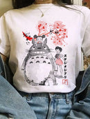 Camiseta Feminina Harajuku Kawaii – Estilo Ullzang, Anime e Cartoon, Y2K