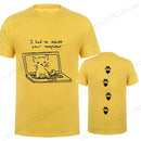 Camiseta Unissex Gato Preto Computador Streetwear Casual Oversized Geek