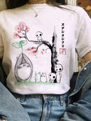 Camiseta Feminina Harajuku Kawaii – Estilo Ullzang, Anime e Cartoon, Y2K