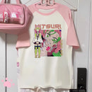 Camiseta Feminina Mitsuri Anime Estilo Japonês Divertida