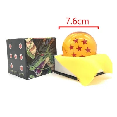 Action Figure Dragon Ball Z 7.6cm – Bola de Cristal Estrelas 1 a 7, Decoração e Presente