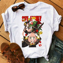 Camiseta Feminina Anime Spy X Family Harajuku Verão Y2K Fofa