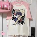 Camiseta Feminina Mitsuri Anime Estilo Japonês Divertida