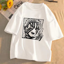 Camiseta Unissex Anime Demon Slayer Kimetsu No Yaiba Verão Manga Curta Streetwear