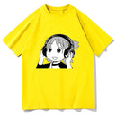 Camiseta Unissex Anime Azumanga Daioh Yotsuba Fones Casual Kawaii