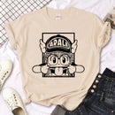Camiseta Feminina Arale Estilo Japonês Casual Harajuku Solta