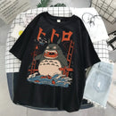 Camiseta Unissex Anime Totoro Hayao Miyazaki Casual Harajuku Manga Curta