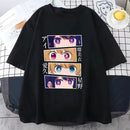 Camiseta Unissex Anime Oshi no Ko Harajuku Estampa Solta Manga Curta
