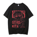 Camiseta Unissex Anime Bocchi The Rock Hitori Gotoh Nijika Algodão Casual Streetwear
