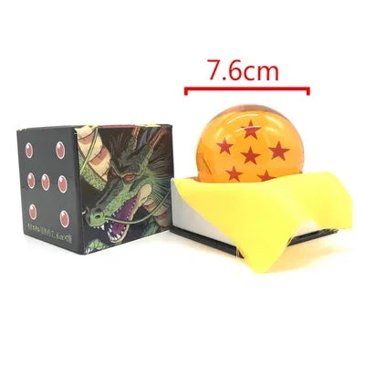 Action Figure Dragon Ball Z 7.6cm – Bola de Cristal Estrelas 1 a 7, Decoração e Presente