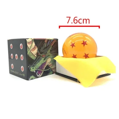 Action Figure Dragon Ball Z 7.6cm – Bola de Cristal Estrelas 1 a 7, Decoração e Presente