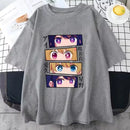 Camiseta Unissex Anime Oshi no Ko Harajuku Estampa Solta Manga Curta