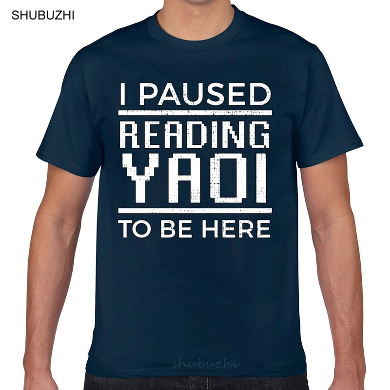 Camiseta Masculina Anime Yaoi Fujoshi Geek Algodão Casual