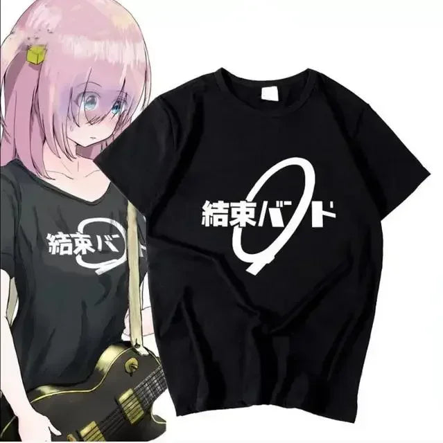 Camiseta Unissex Anime Bocchi The Rock! Hitori Bocchi Kawaii Divertida Y2K