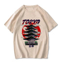 Camiseta Unissex Estilo Y2K Tokyo – Estampa Gótica, Streetwear Coreano Anos 2000