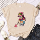 Camiseta Feminina Arale Estilo Japonês Casual Harajuku Solta
