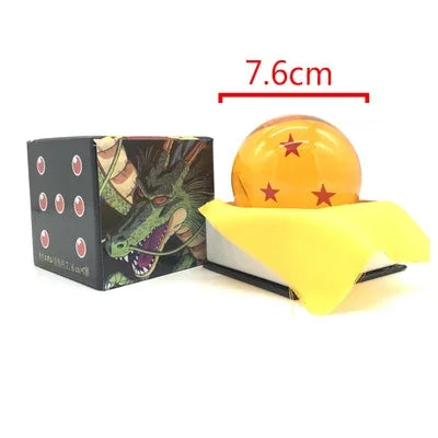 Action Figure Dragon Ball Z 7.6cm – Bola de Cristal Estrelas 1 a 7, Decoração e Presente