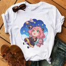 Camiseta Feminina Anime Spy X Family Harajuku Verão Y2K Fofa