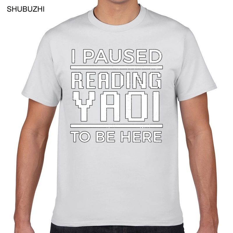 Camiseta Masculina Anime Yaoi Fujoshi Geek Algodão Casual