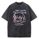 Camiseta Masculina Vintage Anime Bocchi The Rock Banda Algodão Manga Curta