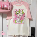 Camiseta Feminina Mitsuri Anime Estilo Japonês Divertida