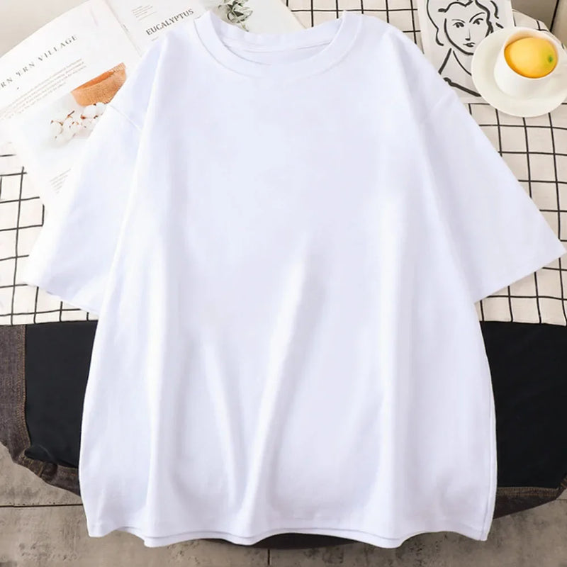 Camiseta Feminina Kawaii Kitten Nuggets – 100% Algodão, Manga Curta, Estilo Streetwear