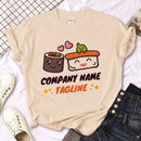 Camiseta Feminina Sushi Manga Harajuku Streetwear Divertida
