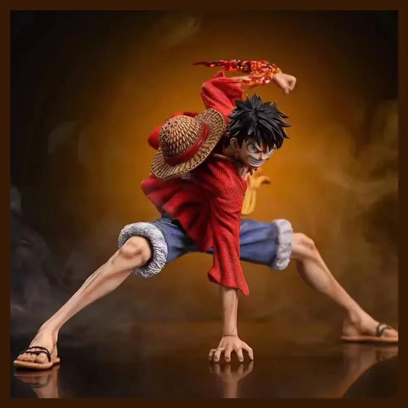 Action Figure 18cm Monkey D. Luffy – One Piece Estilo Batalha, Modelo PVC Colecionável