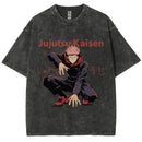 Camiseta Unissex Anime Jujutsu Kaisen Geto Suguru Vintage Harajuku Algodão