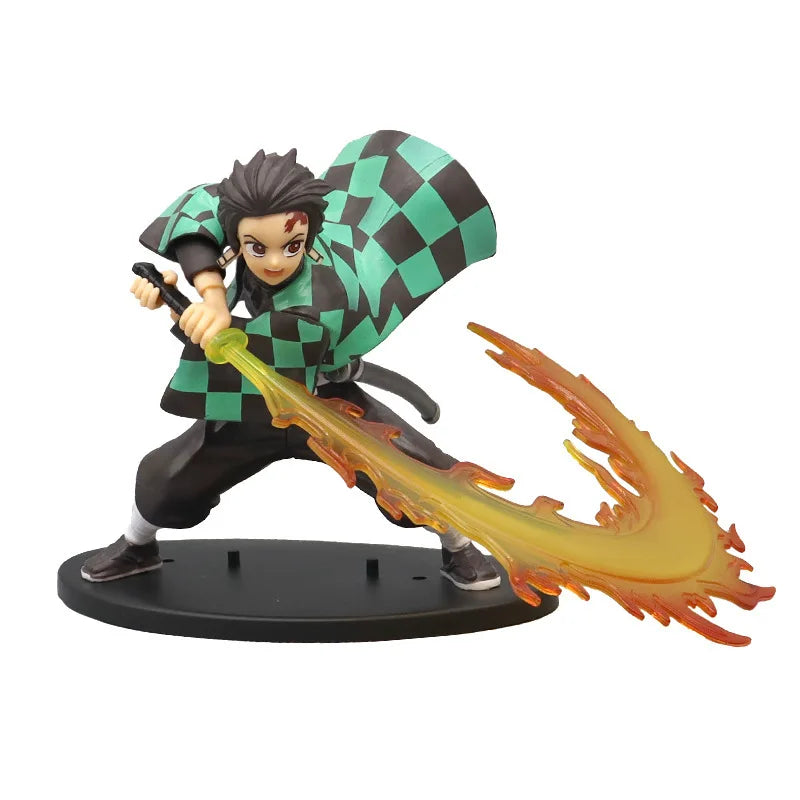 Action Figure Demon Slayer – Tanjirou, Zenitsu e Kyoujurou, Brinquedo PVC Coleção