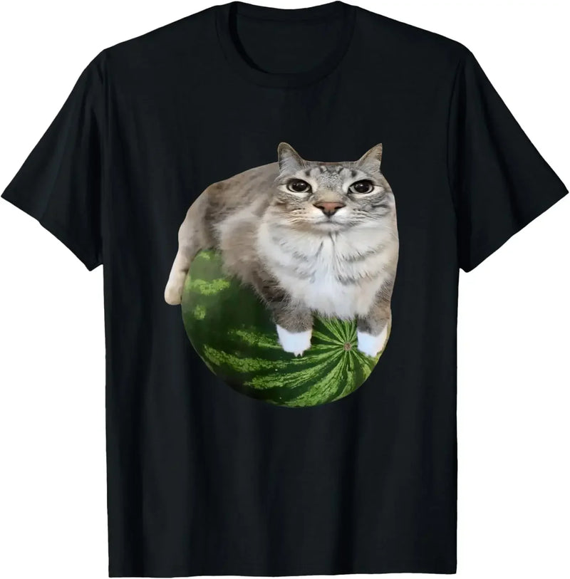 Camiseta Unissex Meme Gato Melancia – Engraçada e Estilosa