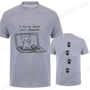 Camiseta Unissex Gato Preto Computador Streetwear Casual Oversized Geek