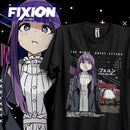 Camiseta Anime Frieren Fern Cara y Mimic Algodão Unissex
