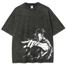 Camiseta Unissex Anime Jujutsu Kaisen Geto Suguru Vintage Harajuku Algodão