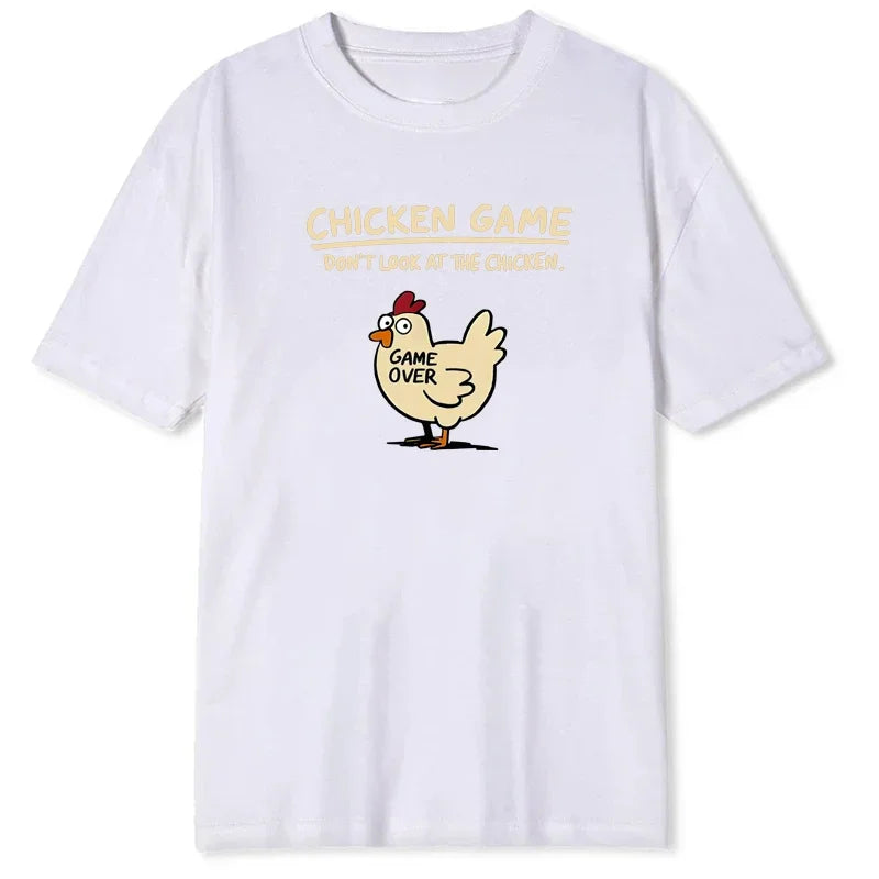 Camiseta Masculina Chicken Game Estampa Divertida Casual Manga Curta