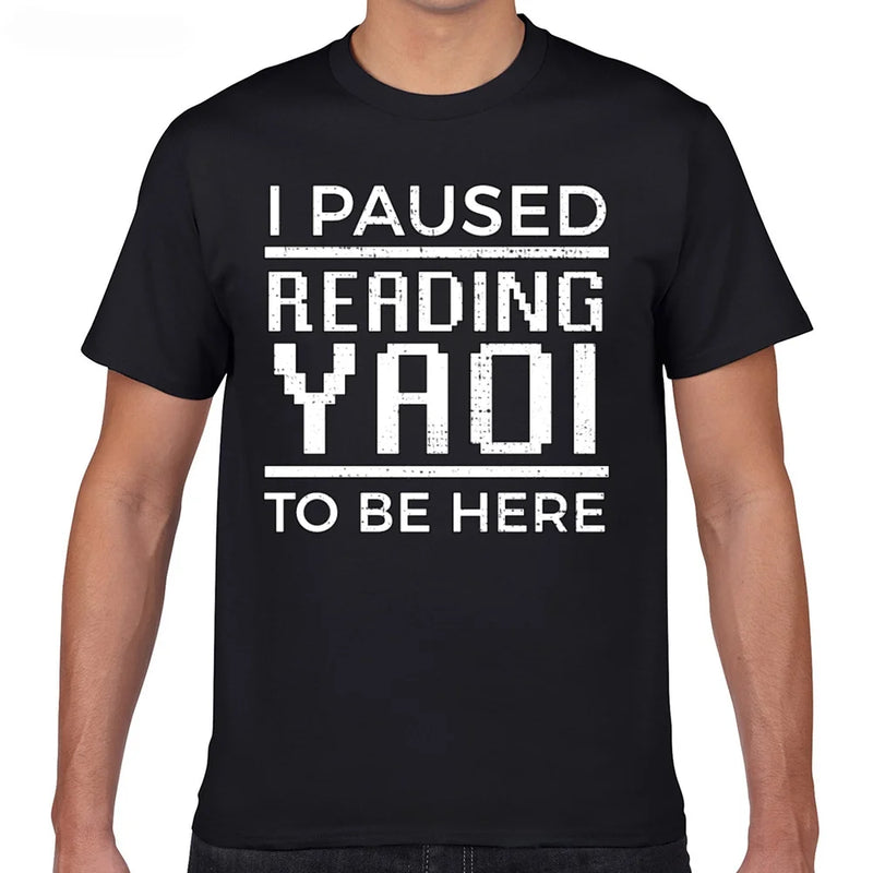 Camiseta Masculina Anime Yaoi Fujoshi Geek Algodão Manga Curta